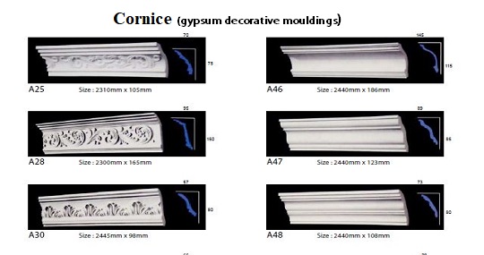 Cornice (gypsum decorative mouldings)