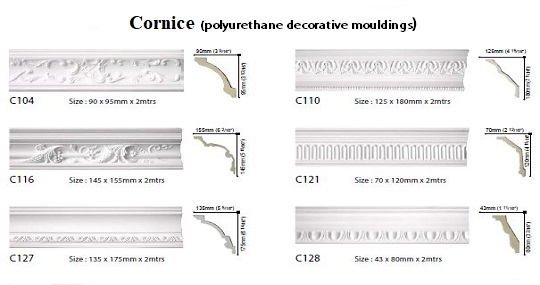 Cornice (polyurethane decorative mouldings)