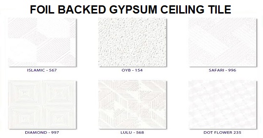 FOIL BACKED GYPSUM CEILING TILE