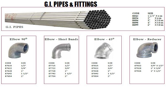 G.I. PIPES & FITTINGS